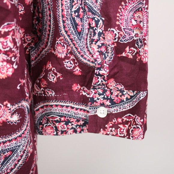 Croft & Barrow Womens 2XL Paisley Button Shirt - Picture 4 of 5
